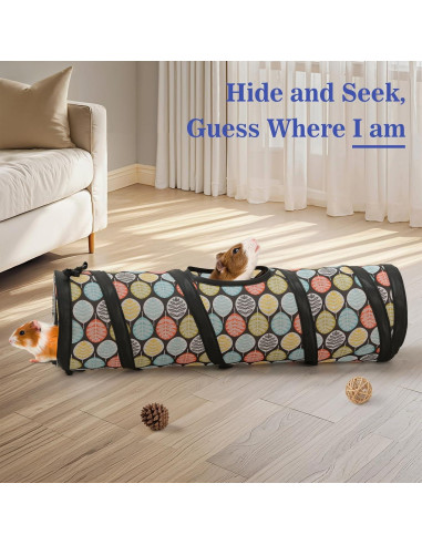 Túnel para Mascotas Pequeñas Pawaboo 60cm con Campana y Bolas