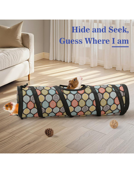 Túnel para Mascotas Pequeñas Pawaboo 60cm con Campana y Bolas