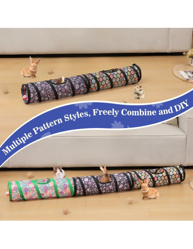 Túnel para Mascotas Pequeñas Pawaboo 60cm con Campana y Bolas