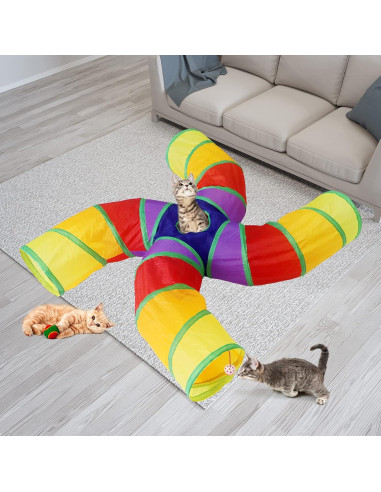 Túnel para Gatos Bemodst Grande en Forma de S - 4 Vías