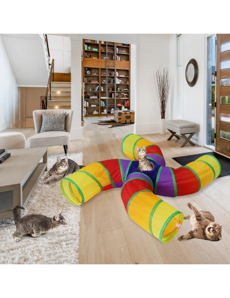 Túnel para Gatos Bemodst Grande en Forma de S - 4 Vías