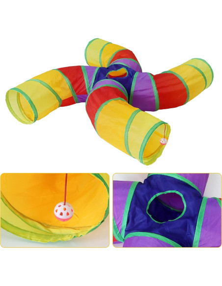 Túnel para Gatos Bemodst Grande en Forma de S - 4 Vías