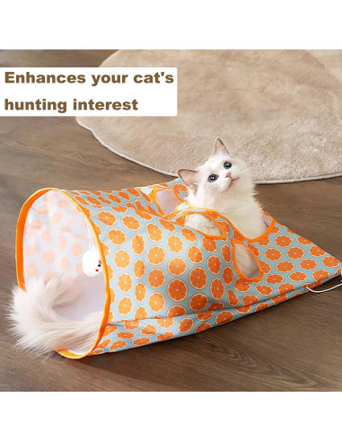 Túnel plegable para gatos LIFTATAPA con ratón y pelotas