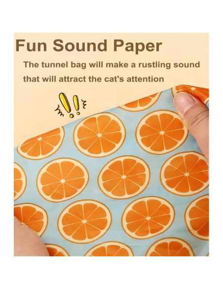 Túnel plegable para gatos LIFTATAPA con ratón y pelotas