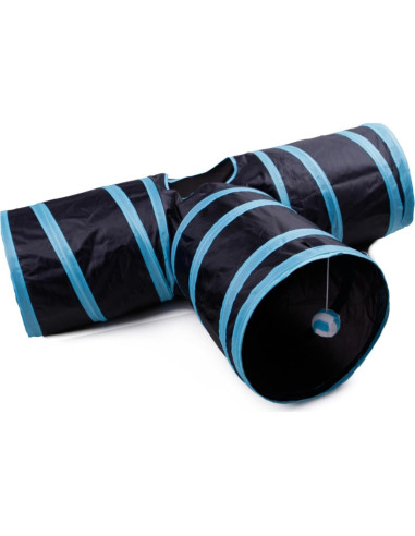 Túnel de Gato Plegable SRM 3 Vías con Bola de Juguete