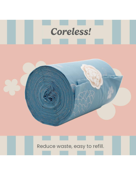 Bolsas de Excremento Peony Celeste 120 Unidades Azul 22.86x33.02 cm