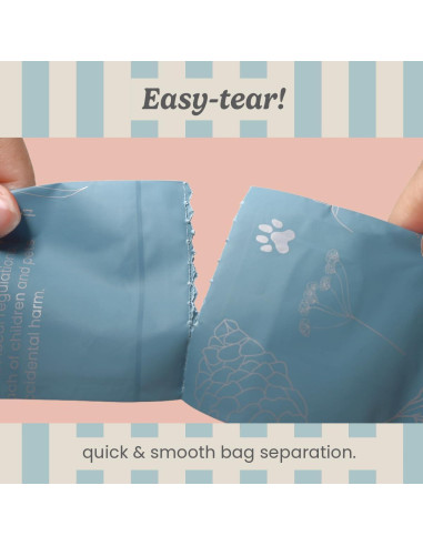 Bolsas de Excremento Peony Celeste 120 Unidades Azul 22.86x33.02 cm