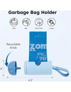 Bolsas de Excremento para Perro ZOMISIA 105 Contador Lavanda 2