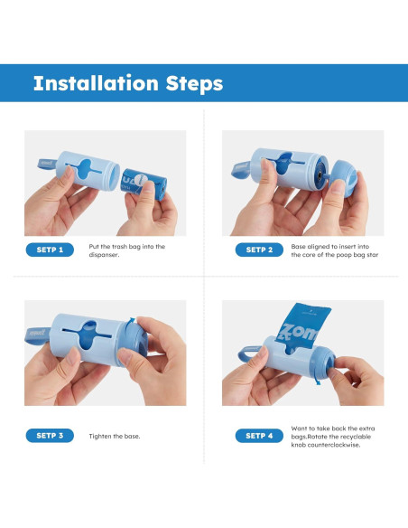 Bolsas de Excremento para Perro ZOMISIA 105 Contador Lavanda