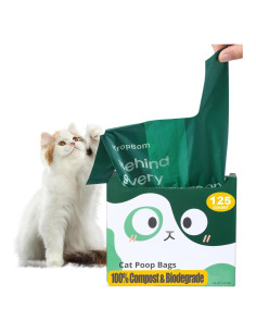 125 Bolsas de Poop Biodegradables KropBom con Asa, Extra Gruesas