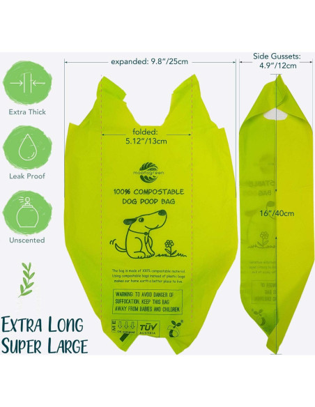 Bolsas de Excremento Compostables Moonygreen 240 Unidades