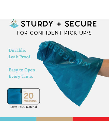 Bolsas de Poop Biodegradables Wildebeest 120 Unidades Sin Fragancia