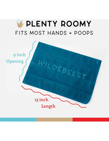 Bolsas de Poop Biodegradables Wildebeest 120 Unidades Sin Fragancia