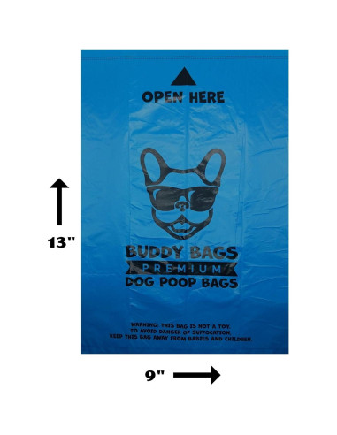 Bolsas de Poop Buddy Premium, Extra Gruesas, 270 Unidades