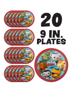 Set de 20 Platos de Papel Octonauts Mighty Mojo 22.86 cm 2