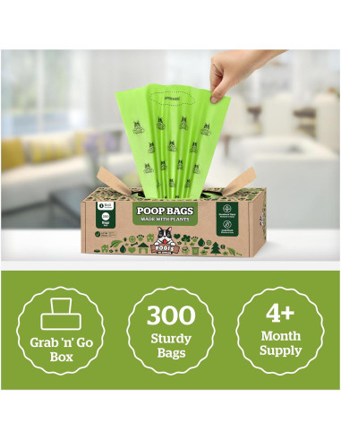 Bolsas Compostables Pogi Extra Grandes 300 Unidades 22.86x34.29cm