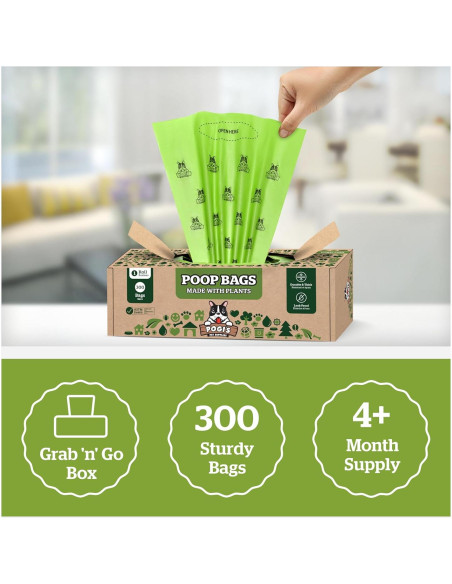 Bolsas Compostables Pogi Extra Grandes 300 Unidades 22.86x34.29cm