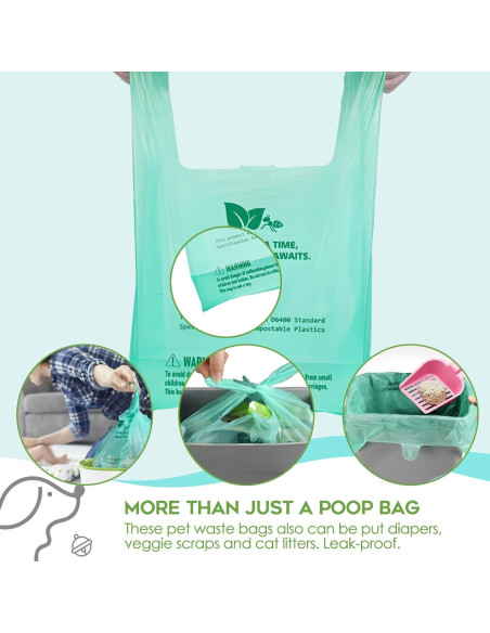 Bolsas de Poop Biodegradables AYOTEE 50 Piezas 30x49cm
