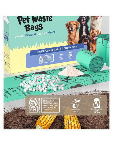 Bolsas Compostables para Perros AYOTEE 270 Unidades Biodegradables