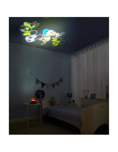 Lámpara Proyector Mickey Mouse Idea Nuova - Luz Nocturna 10.5 cm