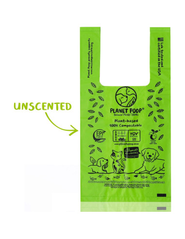 Bolsas Compostables para Excrementos de Perro Planet Poop 60 Unidades