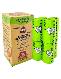 Bolsas de Poop Compostables Groovy Pawz 120 Unidades Ecológicas