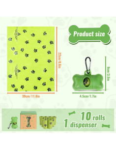 Bolsas Biodegradables para Poop INNOLIFE 150 Unidades con Dispensador 2
