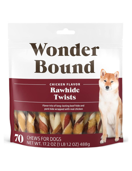 Palitos de piel cruda sabor pollo Amazon 70 unidades 0.49 kg