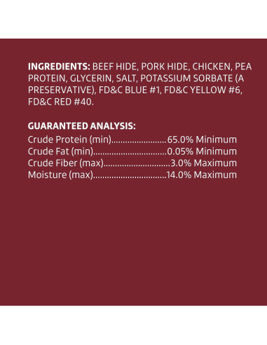 Palitos de piel cruda sabor pollo Amazon 70 unidades 0.49 kg