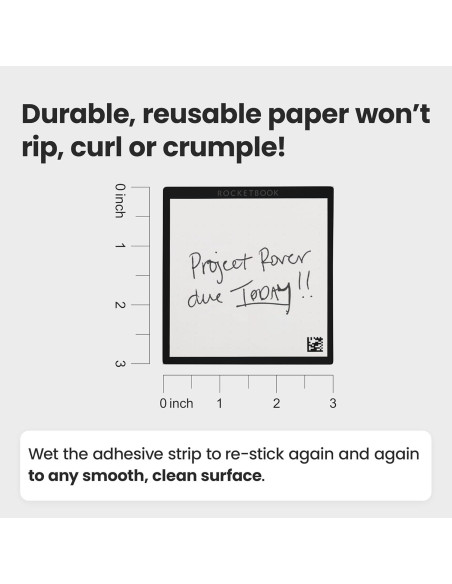 Notas Adhesivas Reutilizables Rocketbook 3x3cm con Estuche