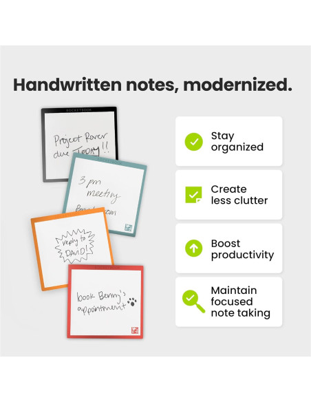 Notas Adhesivas Reutilizables Rocketbook 3x3cm con Estuche