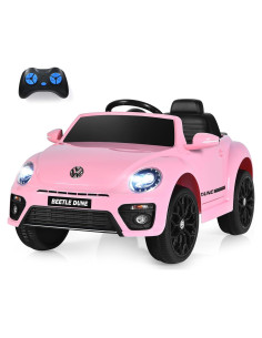 Coche a Pedales HONEY JOY Volkswagen Beetle 12V Rosa