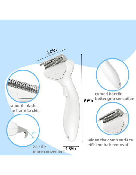 Rascador de Subpelo OYCGYLCH para Perros y Gatos - Cepillo Deshedding Rascador de Subpelo OYCGYLCH para Perros y Gatos - Cepillo Deshedding