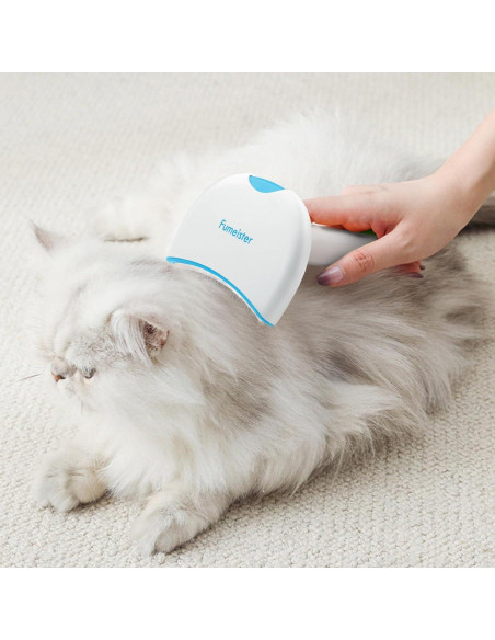Cepillo Deshedding Fumeister para Perros y Gatos - Azul