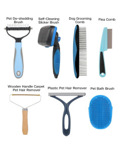 Herramienta de deshedding 7 en 1 LYONGSMENT para mascotas 2