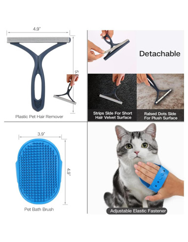 Herramienta de deshedding 7 en 1 LYONGSMENT para mascotas