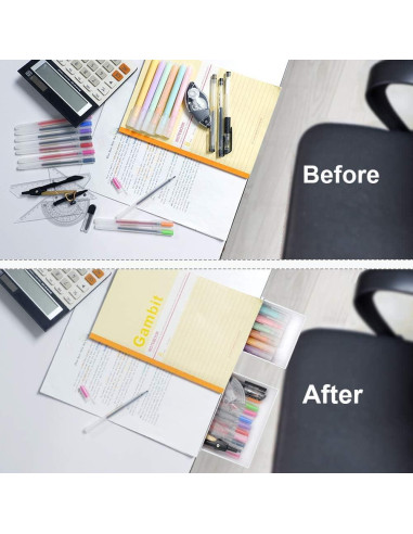 Organizador de Cajones YOOUSOO 2 Piezas Adhesivo Blanco