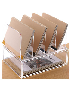 Organizador de Escritorio Acrílico HeZone con Cajón 30.99x23.11x26.92 cm