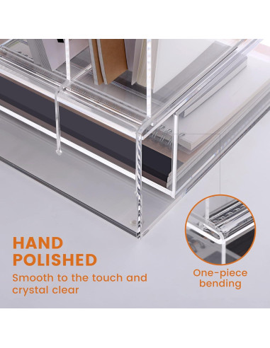 Organizador de Escritorio Acrílico HeZone con Cajón 30.99x23.11x26.92 cm