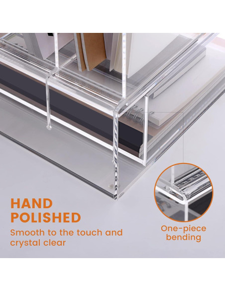 Organizador de Escritorio Acrílico HeZone con Cajón 30.99x23.11x26.92 cm