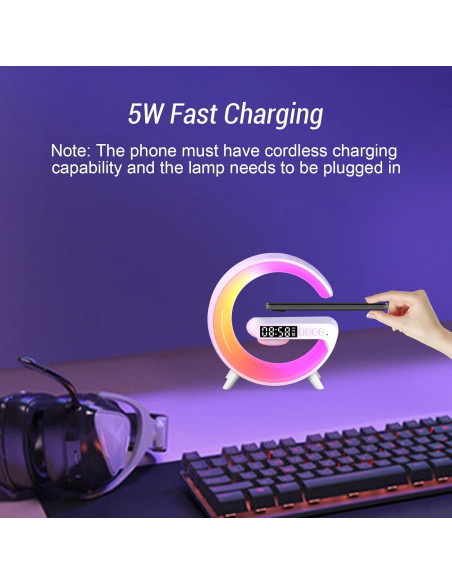 Lámpara de Mesa LED Qivine con Cargador Inalámbrico 5W