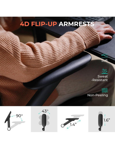 Silla de Oficina Ergonómica CAPOT con Respaldo Alto y Ajustes