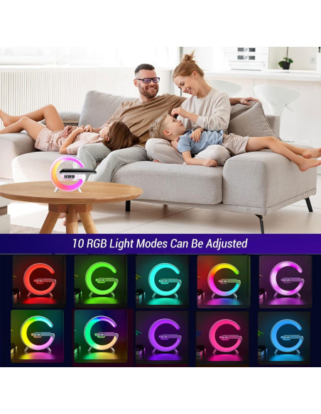 Lámpara de Mesa LED Qivine con Cargador Inalámbrico 5W