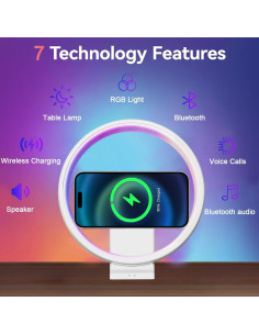 Altavoz Bluetooth Depulat con Lámpara de Noche y Carga 15W 2