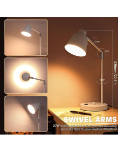 Lámpara de Escritorio LED Anxingtools con Carga USB Duales 2