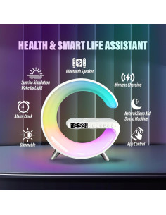 Lámpara de Mesa LED Inteligente Domigard 4 en 1 Cargador Inalámbrico 2