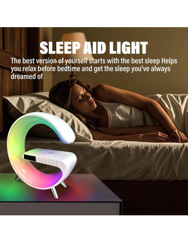 Lámpara de Mesa LED Inteligente Domigard 4 en 1 Cargador Inalámbrico