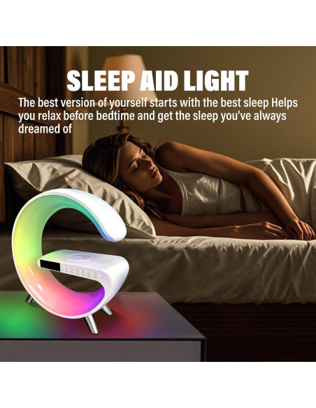 Lámpara de Mesa LED Inteligente Domigard 4 en 1 Cargador Inalámbrico