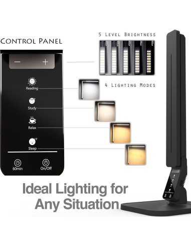 Lámpara de Escritorio LED Lampat, 4 Modos, Regulador Táctil
