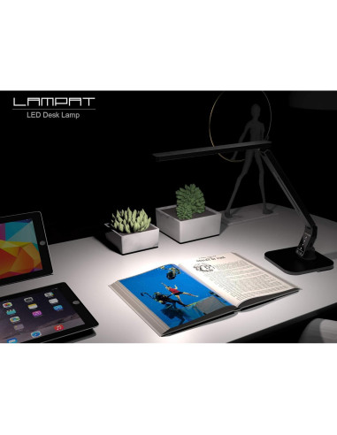 Lámpara de Escritorio LED Lampat, 4 Modos, Regulador Táctil